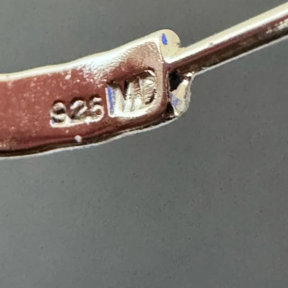 Hammered Sterling Silver Hoop Earrings - Picture 3 of 9